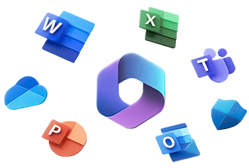 Icones e logos dos aplicativos do Microsoft 365